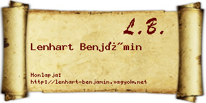 Lenhart Benjámin névjegykártya