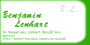benjamin lenhart business card